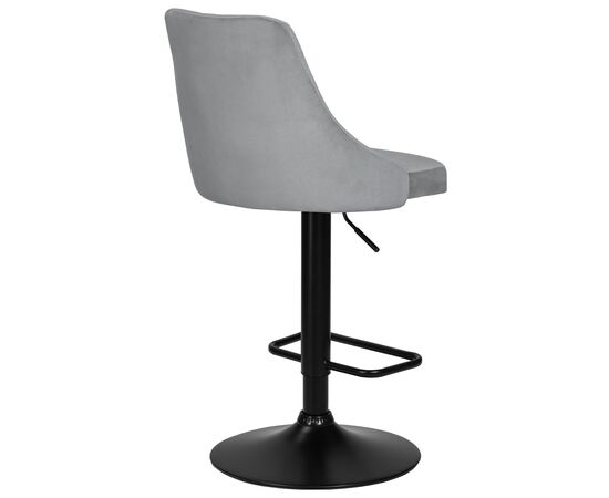 Стул барный DOBRIN JOSEPH BLACK, серый велюр (MJ9-75), Вариант: серый велюр (MJ9-75), изображение 4 | Интернет магазин мебели и декора LifeDekor
