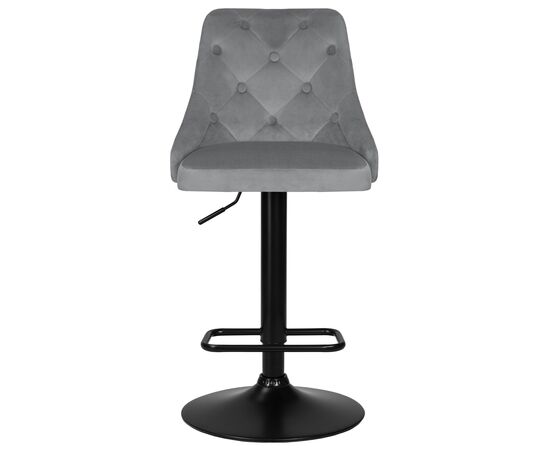 Стул барный DOBRIN JOSEPH BLACK, серый велюр (MJ9-75), Вариант: серый велюр (MJ9-75), изображение 6 | Интернет магазин мебели и декора LifeDekor