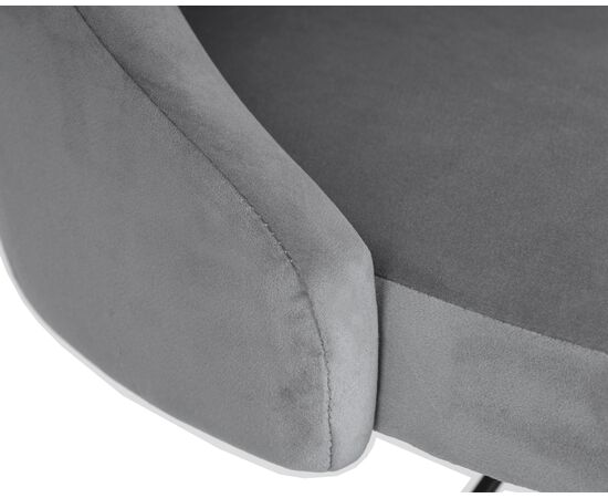 Стул барный DOBRIN JOSEPH BLACK, серый велюр (MJ9-75), Вариант: серый велюр (MJ9-75), изображение 7 | Интернет магазин мебели и декора LifeDekor