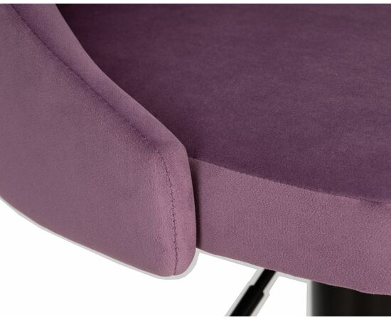 Стул барный DOBRIN JOSEPH BLACK, пудрово-сиреневый велюр (MJ9-52), Вариант: пудрово-сиреневый велюр (MJ9-52), изображение 7 | Интернет магазин мебели и декора LifeDekor