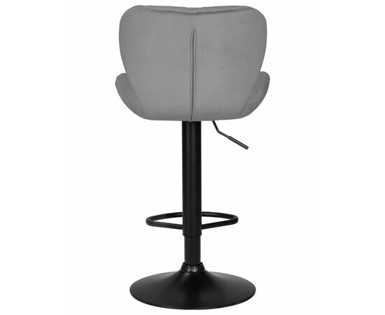 Стул барный DOBRIN BARNY BLACK, серый велюр (MJ9-75), Вариант: серый велюр (MJ9-75), изображение 5 | Интернет магазин мебели и декора LifeDekor