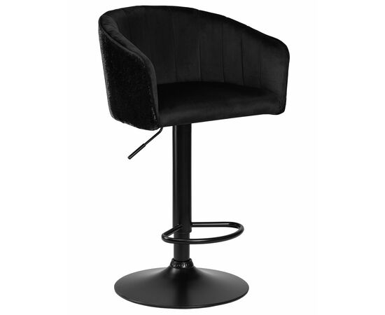 Стул барный DOBRIN DARCY BLACK SHINY, черный велюр с черно-золотыми пайетками, Вариант: черный велюр с черно-золотыми пайетками | Интернет магазин мебели и декора LifeDekor