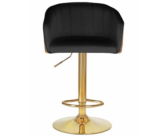 Стул барный DOBRIN DARCY GOLD SHINY, черный велюр с золотыми пайетками, Вариант: черный велюр с золотыми пайетками, изображение 6 | Интернет магазин мебели и декора LifeDekor