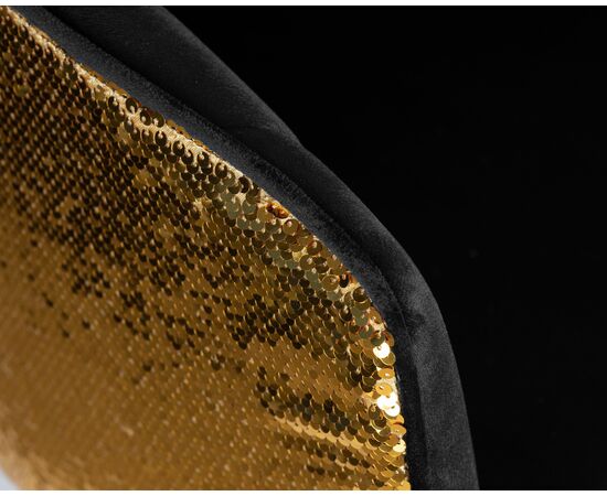 Стул барный DOBRIN DARCY GOLD SHINY, черный велюр с золотыми пайетками, Вариант: черный велюр с золотыми пайетками, изображение 7 | Интернет магазин мебели и декора LifeDekor
