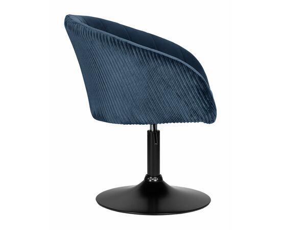 Кресло дизайнерское DOBRIN EDISON BLACK, синий велюр (1922-20), Вариант: синий велюр (1922-20), изображение 3 | Интернет магазин мебели и декора LifeDekor