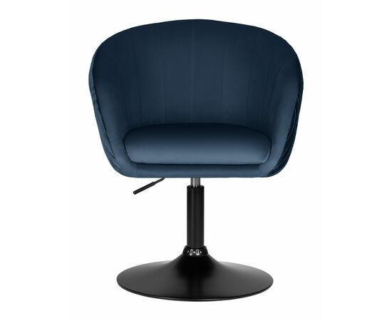 Кресло дизайнерское DOBRIN EDISON BLACK, синий велюр (1922-20), Вариант: синий велюр (1922-20), изображение 6 | Интернет магазин мебели и декора LifeDekor