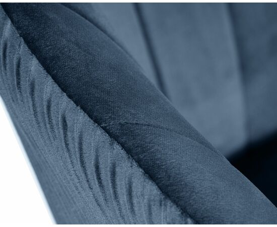 Кресло дизайнерское DOBRIN EDISON BLACK, синий велюр (1922-20), Вариант: синий велюр (1922-20), изображение 8 | Интернет магазин мебели и декора LifeDekor