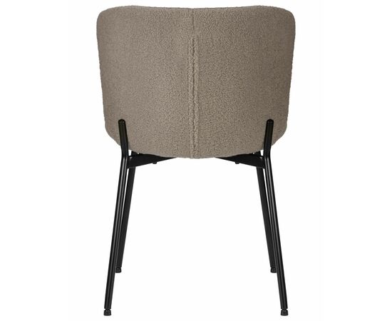 Стул обеденный DOBRIN MILO, черные ножки, бежевый букле (UF992-04), Вариант: черные ножки, бежевый букле (UF992-04), изображение 5 | Интернет магазин мебели и декора LifeDekor