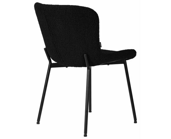 Стул обеденный DOBRIN MILO, черные ножки, черный букле (UF992-12), Вариант: черные ножки, черный букле (UF992-12), изображение 4 | Интернет магазин мебели и декора LifeDekor