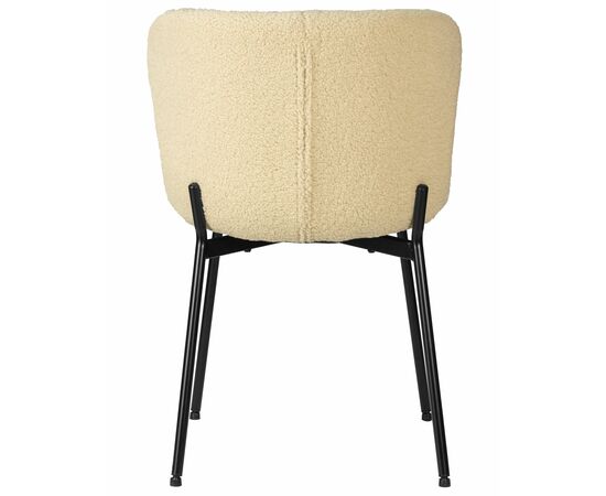 Стул обеденный DOBRIN MILO, черные ножки, кремовый букле (UF992-02), Вариант: черные ножки, кремовый букле (UF992-02), изображение 5 | Интернет магазин мебели и декора LifeDekor