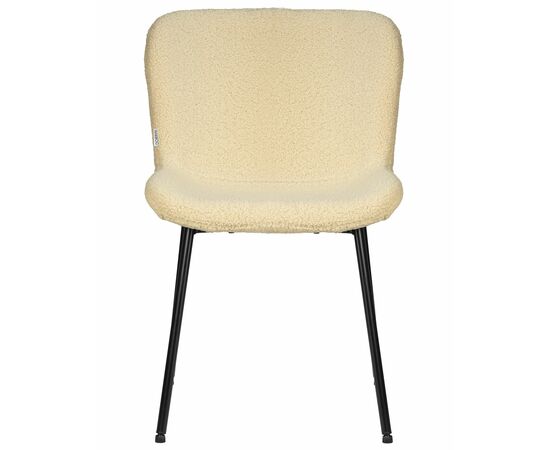 Стул обеденный DOBRIN MILO, черные ножки, кремовый букле (UF992-02), Вариант: черные ножки, кремовый букле (UF992-02), изображение 6 | Интернет магазин мебели и декора LifeDekor
