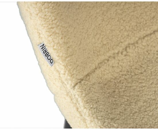 Стул обеденный DOBRIN MILO, черные ножки, кремовый букле (UF992-02), Вариант: черные ножки, кремовый букле (UF992-02), изображение 7 | Интернет магазин мебели и декора LifeDekor