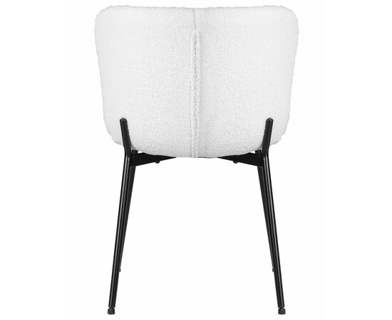 Стул обеденный DOBRIN MILO, черные ножки, белый букле (UF992-01), Вариант: черные ножки, белый букле (UF992-01), изображение 5 | Интернет магазин мебели и декора LifeDekor