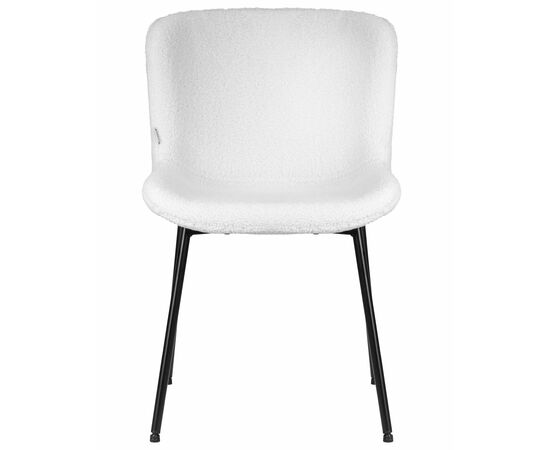 Стул обеденный DOBRIN MILO, черные ножки, белый букле (UF992-01), Вариант: черные ножки, белый букле (UF992-01), изображение 6 | Интернет магазин мебели и декора LifeDekor