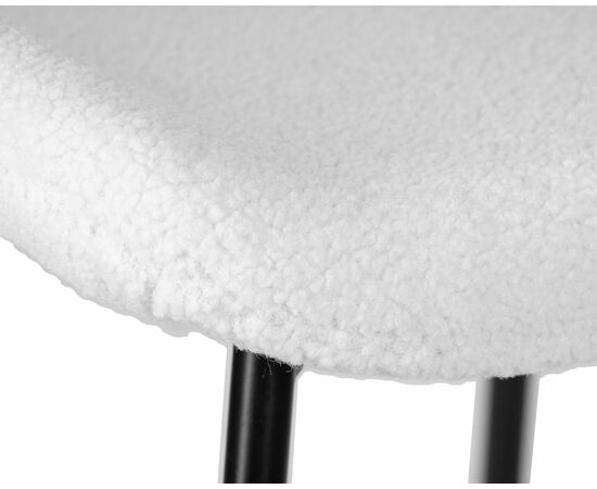 Стул обеденный DOBRIN MILO, черные ножки, белый букле (UF992-01), Вариант: черные ножки, белый букле (UF992-01), изображение 7 | Интернет магазин мебели и декора LifeDekor