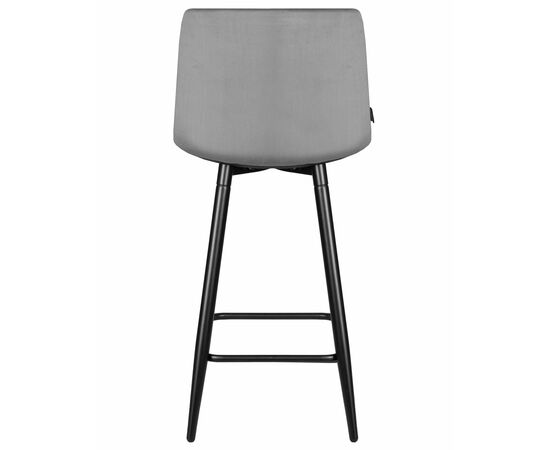 Стул полубарный DOBRIN OLIVIA, черные матовые ножки, темно-серый велюр (108-91), Вариант: черные матовые ножки, темно-серый велюр (108-91), изображение 5 | Интернет магазин мебели и декора LifeDekor