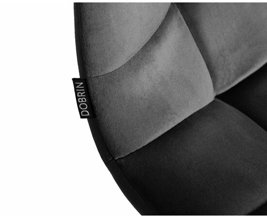 Стул полубарный DOBRIN OLIVIA, черные матовые ножки, темно-серый велюр (108-91), Вариант: черные матовые ножки, темно-серый велюр (108-91), изображение 7 | Интернет магазин мебели и декора LifeDekor
