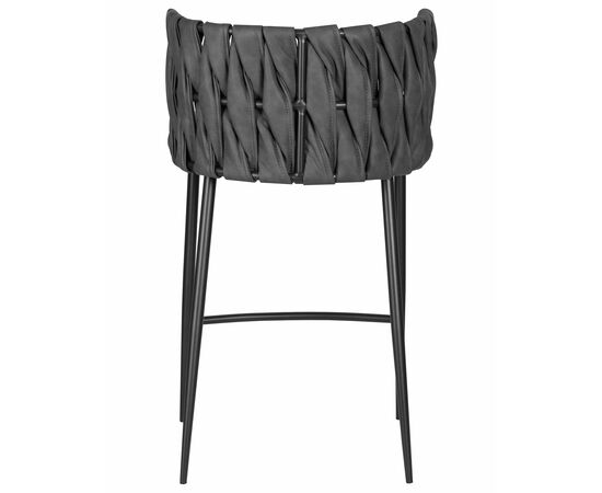 Стул полубарный DOBRIN AMELIA COUNTER, серая ткань (F-48), темно-серый винтажный PU (MF-12), Вариант: серая ткань (F-48), темно-серый винтажный PU (MF-12), изображение 5 | Интернет магазин мебели и декора LifeDekor