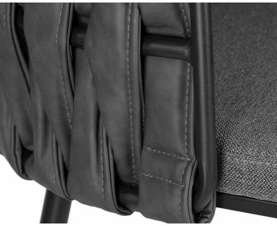 Стул полубарный DOBRIN AMELIA COUNTER, серая ткань (F-48), темно-серый винтажный PU (MF-12), Вариант: серая ткань (F-48), темно-серый винтажный PU (MF-12), изображение 8 | Интернет магазин мебели и декора LifeDekor