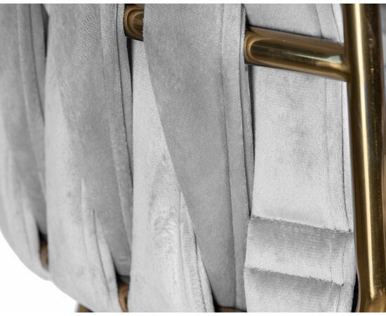 Стул барный DOBRIN EMMA GOLD, светло-серый велюр (135-37), Вариант: светло-серый велюр (135-37), изображение 7 | Интернет магазин мебели и декора LifeDekor