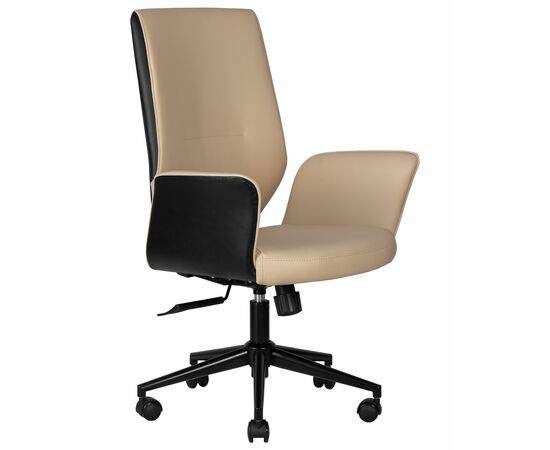 Офисное кресло для руководителей DOBRIN MAXWELL, кремово-черный, Вариант: кремово-черный, изображение 2 | Интернет магазин мебели и декора LifeDekor