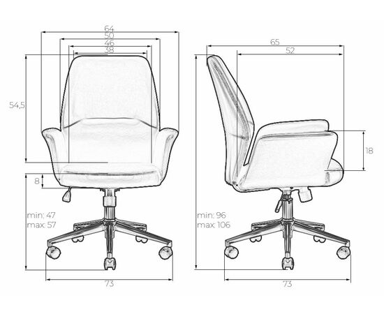 Офисное кресло для руководителей DOBRIN SAMUEL, серый, Вариант: серый, изображение 8 | Интернет магазин мебели и декора LifeDekor