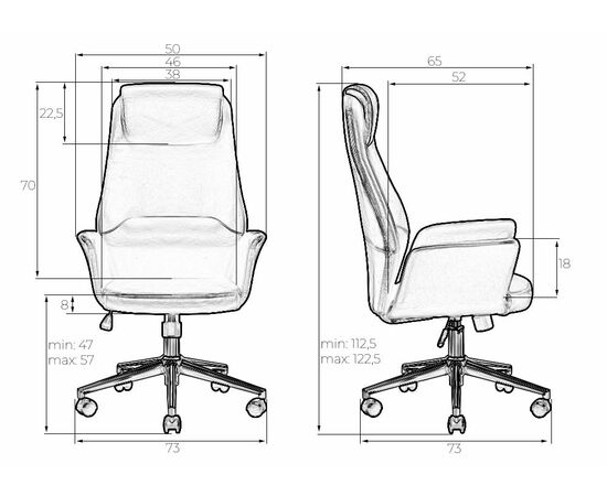 Офисное кресло для руководителей DOBRIN COLTON, серый, Вариант: серый, изображение 9 | Интернет магазин мебели и декора LifeDekor
