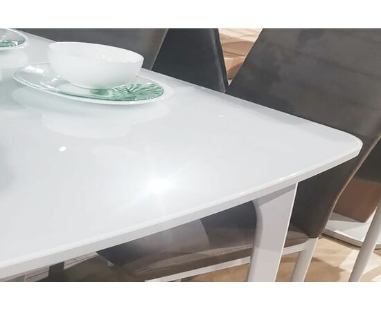 Стол DikLine М15 белый/стекло белое optiwhite, изображение 6 | Интернет магазин мебели и декора LifeDekor