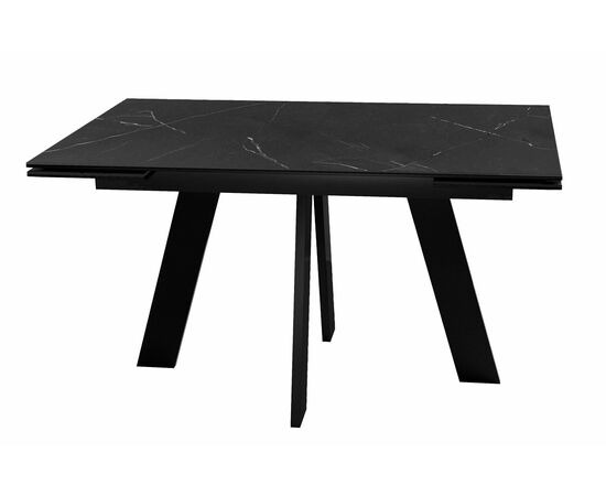 Стол DikLine SKM140 Керамика Черный мрамор/подстолье черное/опоры черные (2 уп.), изображение 2 | Интернет магазин мебели и декора LifeDekor