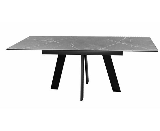 Стол DikLine SKM140 Керамика серый мрамор/подстолье черное/опоры черные (2 уп.), изображение 3 | Интернет магазин мебели и декора LifeDekor