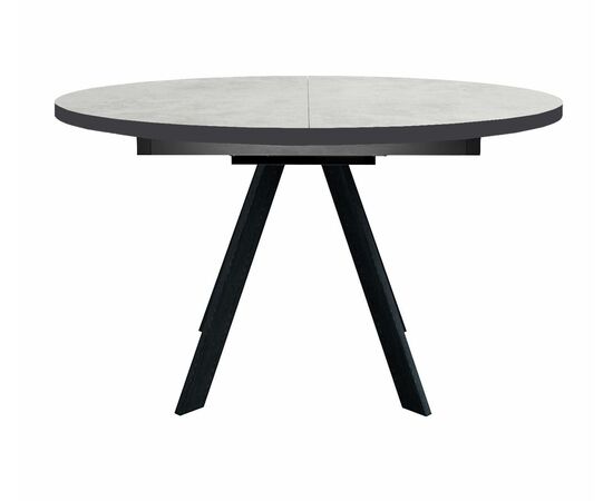 Стол DikLine RD120 хромикс белый/ опоры черные, изображение 2 | Интернет магазин мебели и декора LifeDekor