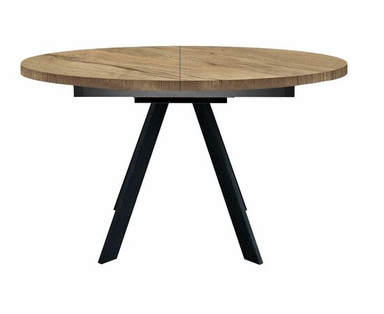 Стол DikLine RD120 дуб галифакс/ опоры черные, изображение 2 | Интернет магазин мебели и декора LifeDekor