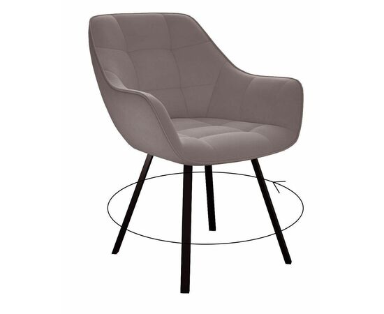 Стул DikLine 252 М поворотный, B5 LATTE, ножки черные | Интернет магазин мебели и декора LifeDekor