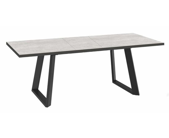 Стол DikLine ZL160 хромикс белый/ черный/ опоры черные, изображение 2 | Интернет магазин мебели и декора LifeDekor