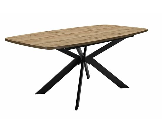 Стол DikLine B140 Дуб Галифакс (ЛДСП EGGER)/опоры черные, изображение 3 | Интернет магазин мебели и декора LifeDekor