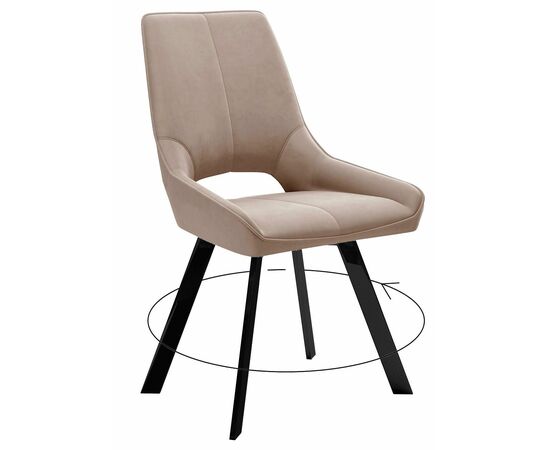Стул DikLine 268 Z128 бежевый, ножки черные | Интернет магазин мебели и декора LifeDekor