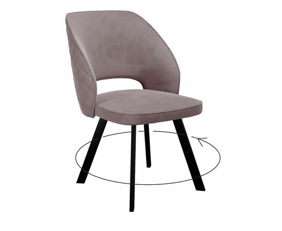 Стул DikLine 274 поворотный Z48 капучино, ножки черные | Интернет магазин мебели и декора LifeDekor