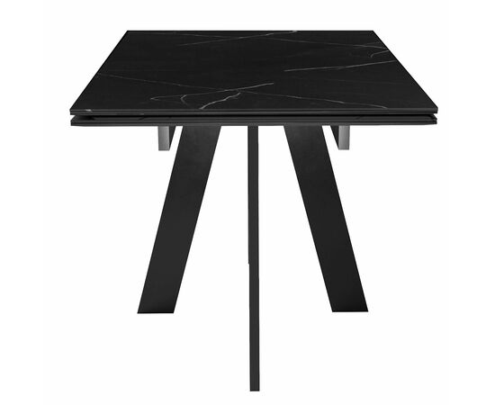 Стол DikLine SKM140 Керамика Черный мрамор/подстолье черное/опоры черные (2 уп.), изображение 3 | Интернет магазин мебели и декора LifeDekor