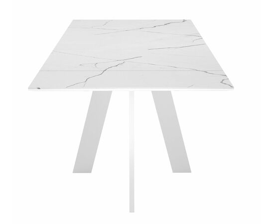Стол DikLine SKM120 Керамика Белый мрамор/подстолье белое/опоры белые (2 уп.), изображение 8 | Интернет магазин мебели и декора LifeDekor