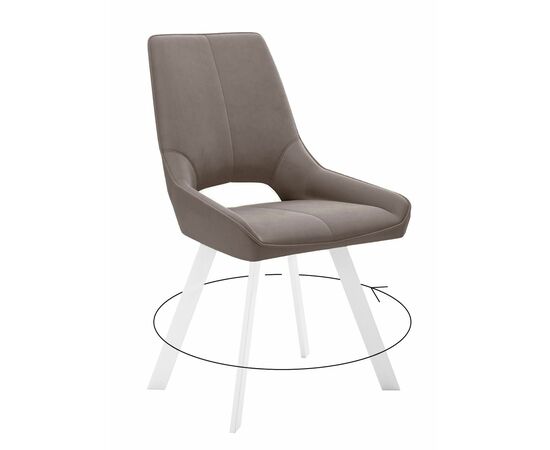 Стул DikLine 268 Z48 капучино, ножки белые | Интернет магазин мебели и декора LifeDekor