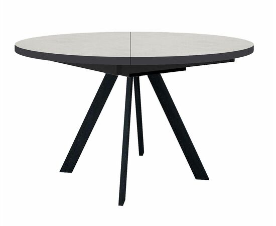 Стол DikLine RD120 хромикс белый/ опоры черные | Интернет магазин мебели и декора LifeDekor