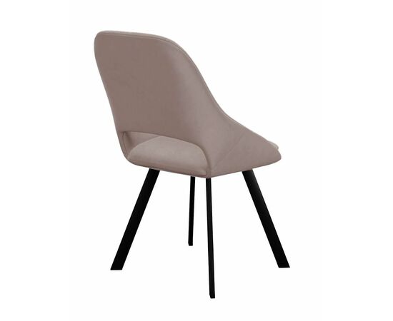 Стул DikLine 247 поворотный, Z48 капучино, ножки черные, изображение 3 | Интернет магазин мебели и декора LifeDekor