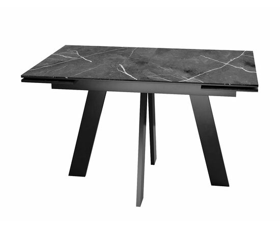 Стол DikLine SKM120 Керамика Черный мрамор/подстолье черное/опоры черные (2 уп.), изображение 5 | Интернет магазин мебели и декора LifeDekor