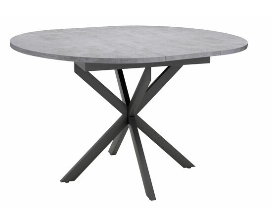 Стол Dikline RDB100X Бетон (ЛДСП EGGER)/Опоры XR черные, изображение 3 | Интернет магазин мебели и декора LifeDekor