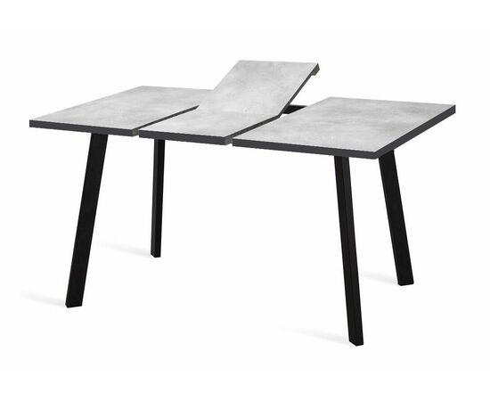 Стол DikLine HB120 хромикс белый/ опоры черные, изображение 2 | Интернет магазин мебели и декора LifeDekor