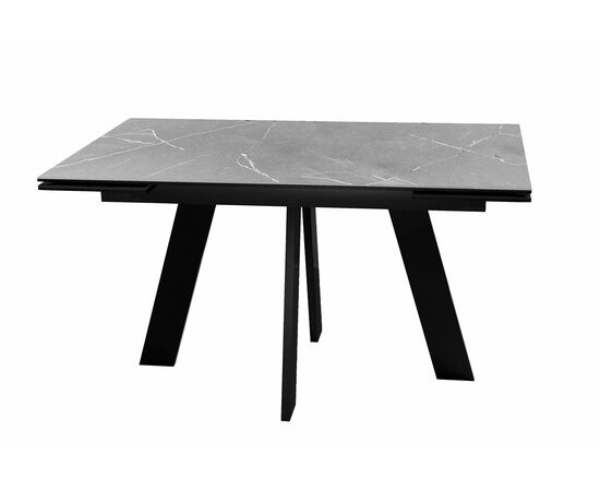 Стол DikLine SKM140 Керамика серый мрамор/подстолье черное/опоры черные (2 уп.), изображение 2 | Интернет магазин мебели и декора LifeDekor