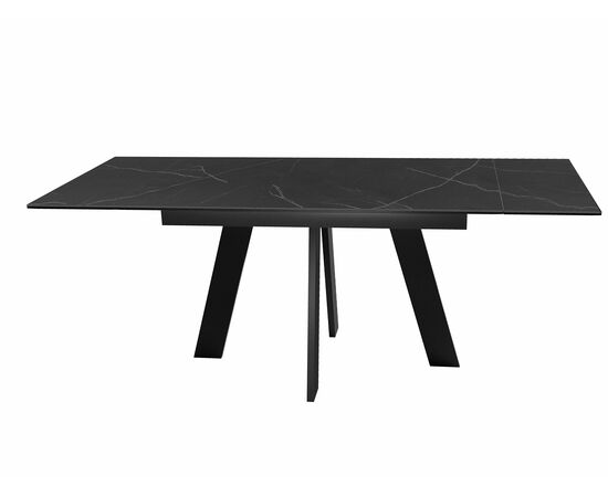 Стол DikLine SKM140 Керамика Черный мрамор/подстолье черное/опоры черные (2 уп.), изображение 4 | Интернет магазин мебели и декора LifeDekor