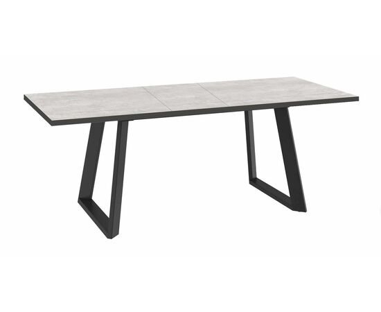 Стол DikLine ZL140 хромикс белый/ черный/опоры черные, изображение 2 | Интернет магазин мебели и декора LifeDekor