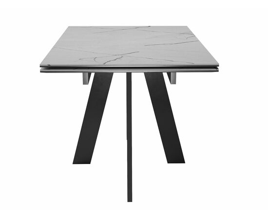 Стол DikLine SKM120 Керамика серый мрамор/подстолье черное/опоры черные (2 уп.), изображение 3 | Интернет магазин мебели и декора LifeDekor