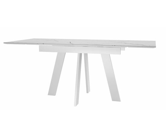 Стол DikLine SKM120 Керамика Белый мрамор/подстолье белое/опоры белые (2 уп.), изображение 4 | Интернет магазин мебели и декора LifeDekor